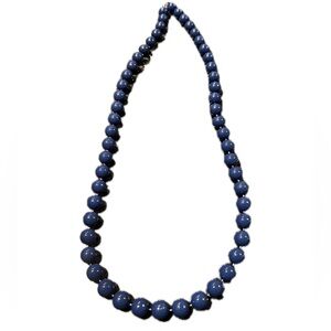 Elegant Blue Beaded Necklace